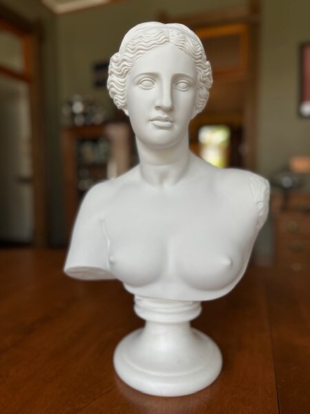 Venus De Milo Bust Made of Marble Replica found at Louvre Museum Sculpture